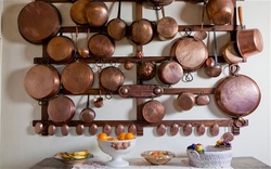 copper kitchen rack