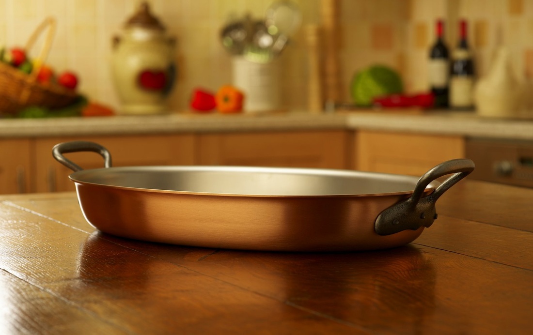 copper gratin pan